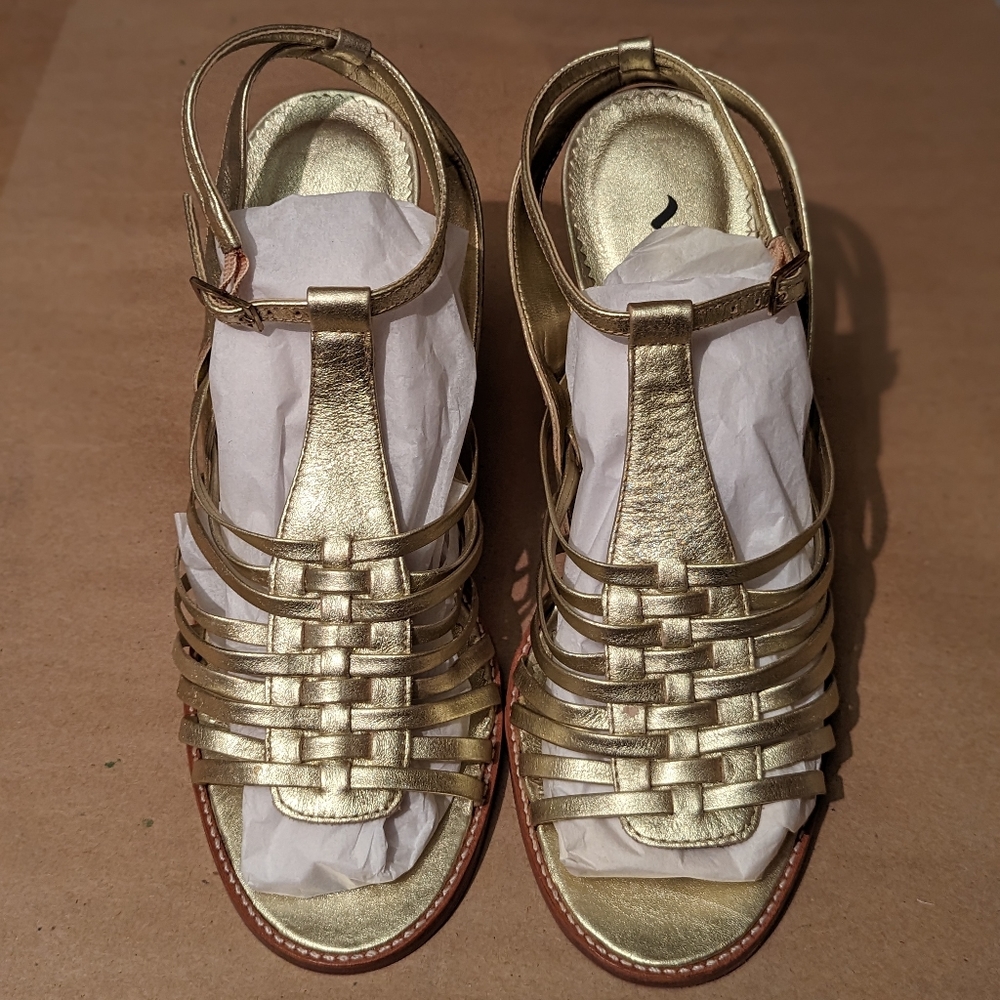 Vintage Nina Gold Gladiator Heels